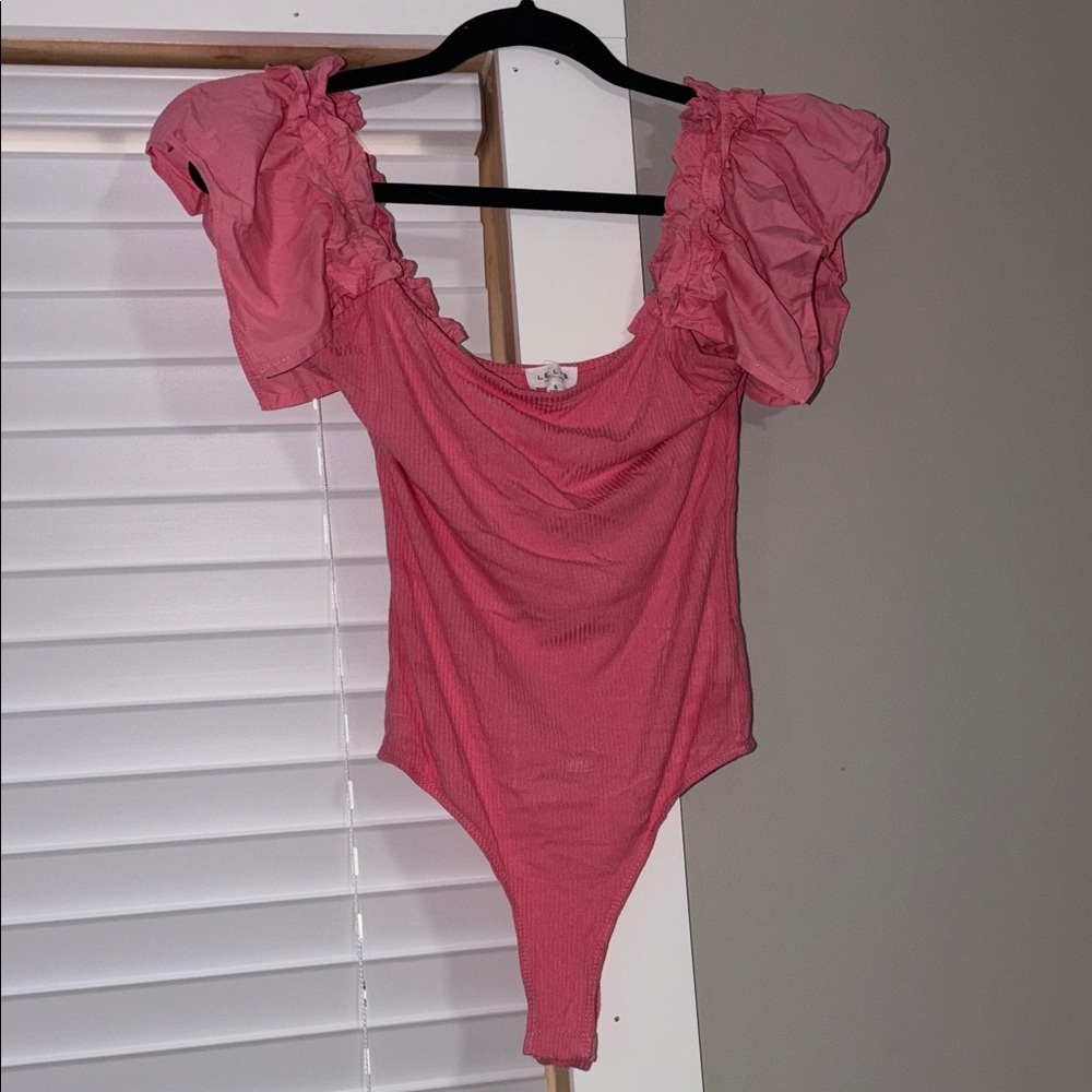 Pink Ruffled Bodysuit